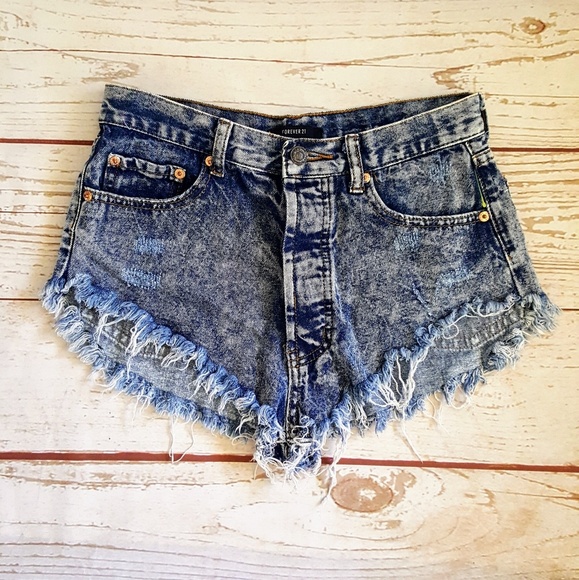 Forever 21 Pants - Forever 21 Highwaist Denim Cut off Shorts